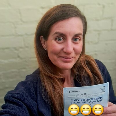 Student with pass certificate