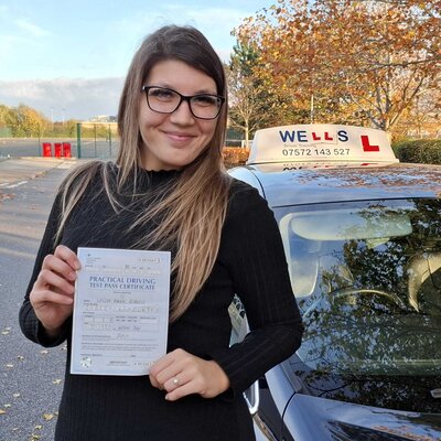 Student with pass certificate