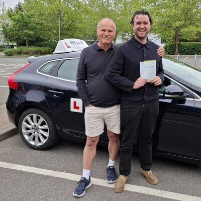 Student with pass certificate