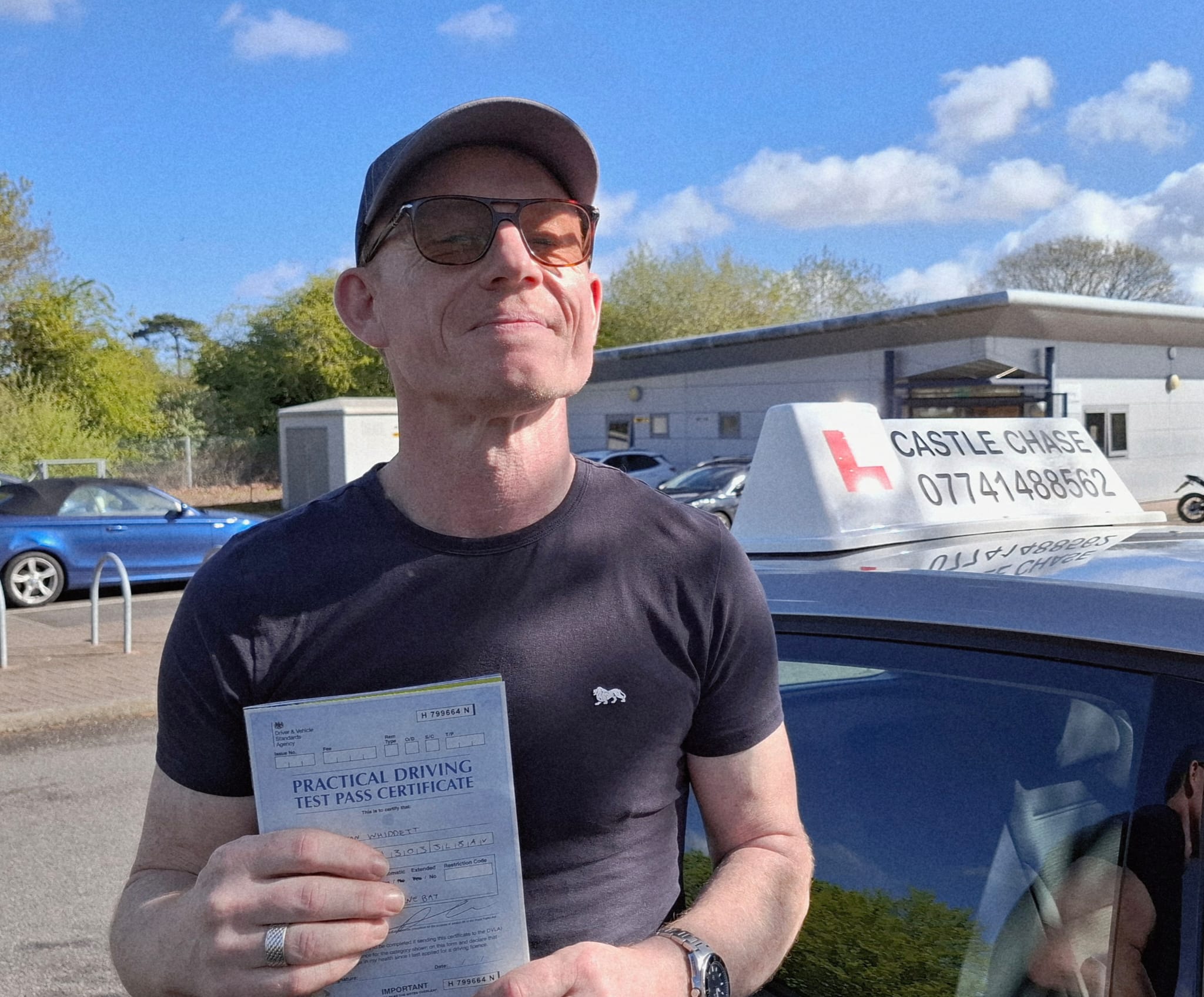 Student with pass certificate